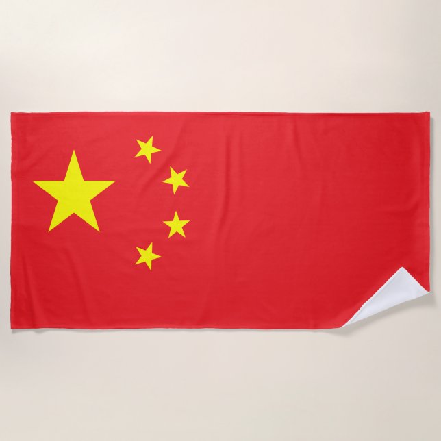 Flag of China Beach Towel (Front)