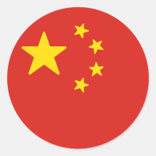 Flag of China Classic Round Sticker