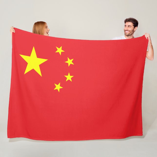 Flag of China Fleece Blanket (In Situ)