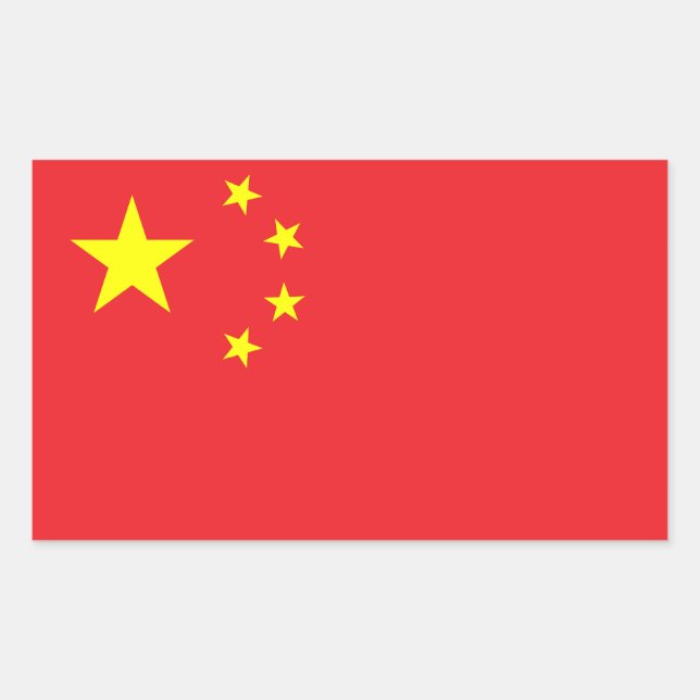 Flag of China Rectangular Sticker (Front)