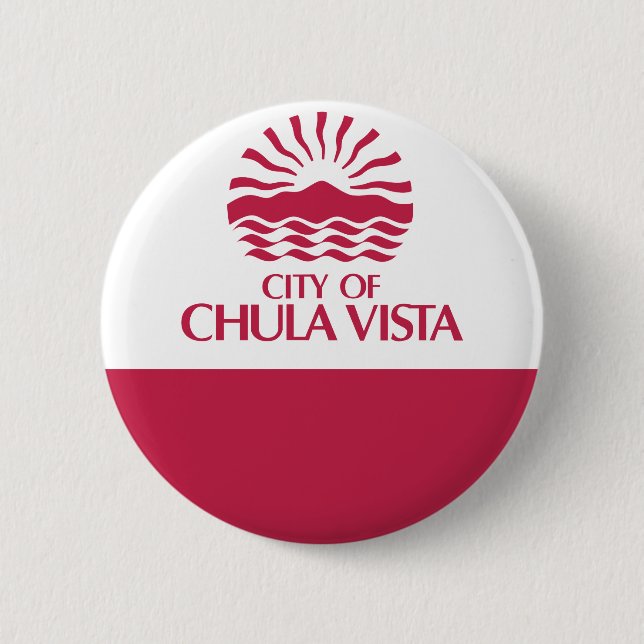 Flag of Chula Vista, California 6 Cm Round Badge (Front)