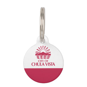 Flag of Chula Vista, California Pet Tag