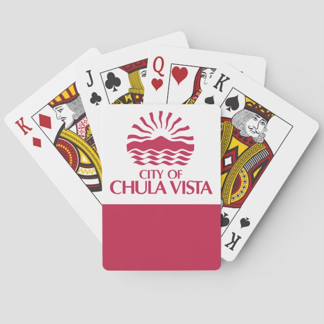 Flag of Chula Vista, California Playing Cards (Back)