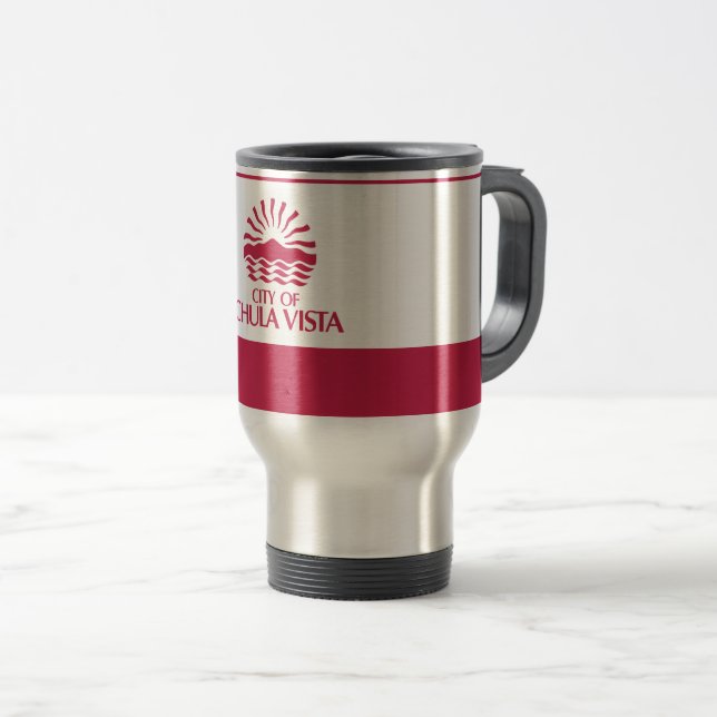 Flag of Chula Vista, California Travel Mug (Front Right)