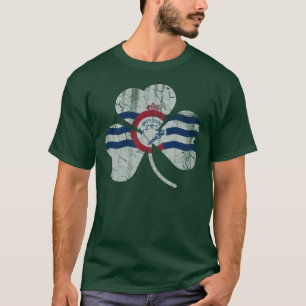 Flag of Cincinnati Flag Shamrock T-Shirt