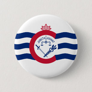 Flag of Cincinnati, Ohio Button