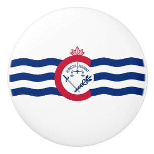 Flag of Cincinnati (Ohio) Ceramic Knob