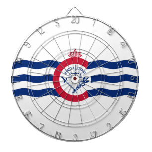 Flag of Cincinnati (Ohio) Dartboard