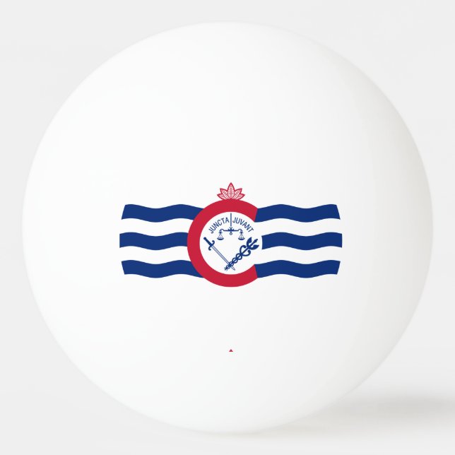 Flag of Cincinnati, Ohio Ping-Pong Ball (Front)