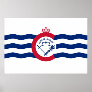 Flag of Cincinnati (Ohio) Poster