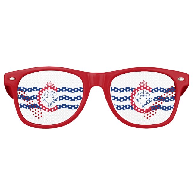 Flag of Cincinnati, Ohio Retro Sunglasses (Front)