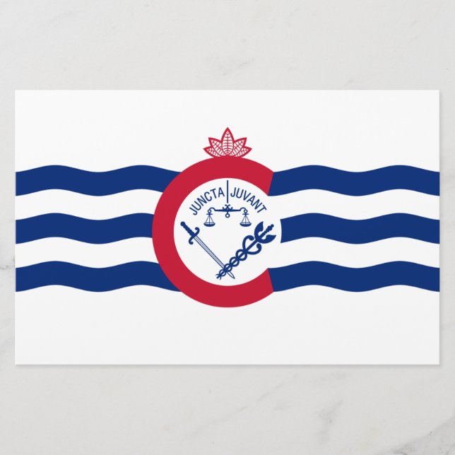 Flag of Cincinnati (Ohio) Stationery (Front)
