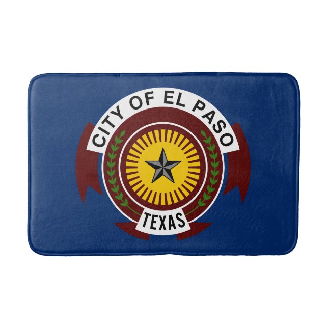 Flag of City of El Paso, Texas Bathroom Mat (Front)