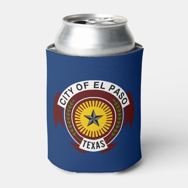 Flag of City of El Paso, Texas Can Cooler (Can Front)