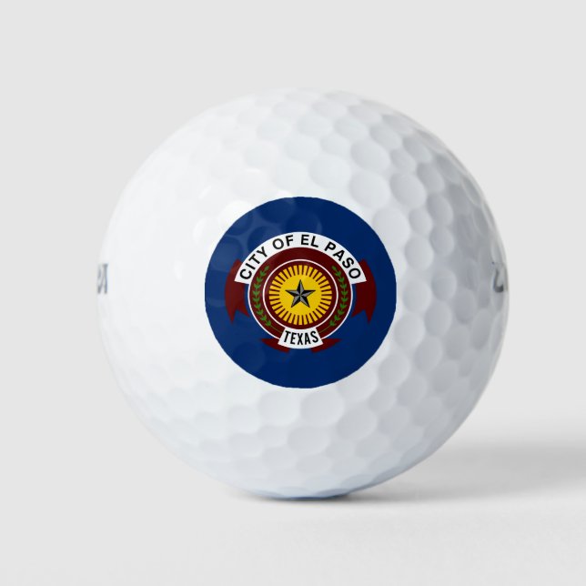 Flag of City of El Paso, Texas Golf Balls (Front)