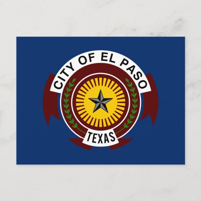 Flag of City of El Paso, Texas Postcard (Front)