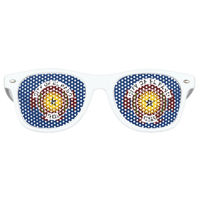 Flag of City of El Paso, Texas Retro Sunglasses (Front)