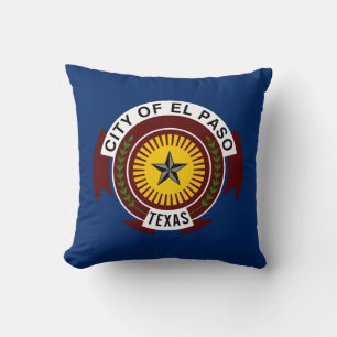 Flag of City of El Paso, Texas Throw Pillow
