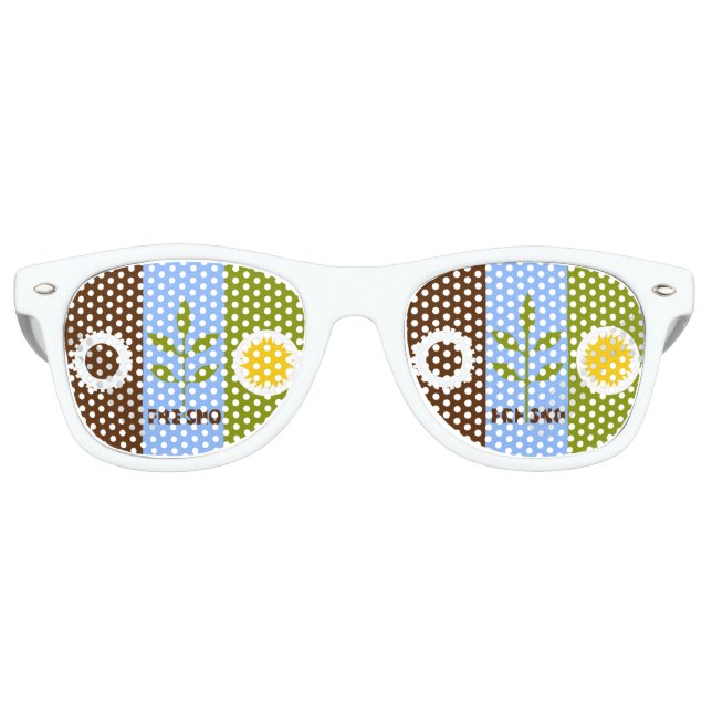 Flag of city of Fresno, California Retro Sunglasse Sunglasses (Front)