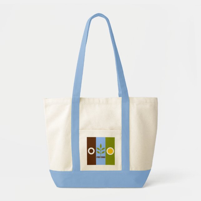 Flag of city of Fresno, California Tote Bag (Front)