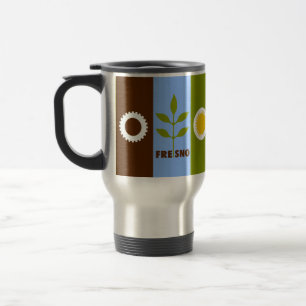 Flag of city of Fresno, California Travel Mug