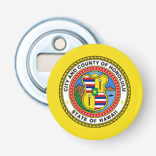 Flag of city of Honolulu, Hawaii Bottle Opener