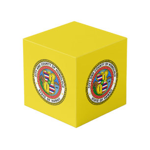 Flag of city of Honolulu, Hawaii Cube