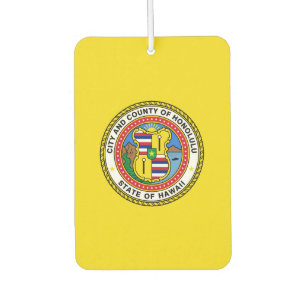 Flag of city of Honolulu, Hawaii Golf Hat Clip Car Air Freshener