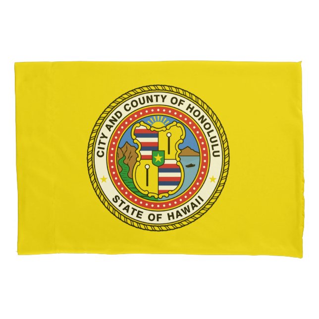 Flag of city of Honolulu, Hawaii Golf Hat Clip Pillowcase (Front)