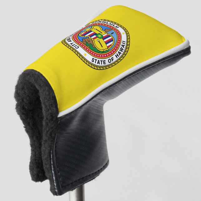 Flag of city of Honolulu, Hawaii Golf Head Cover (3/4 Front)