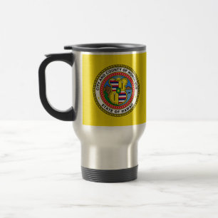 Flag of city of Honolulu, Hawaii Travel Mug