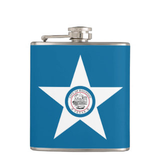 Flag of city of Houston, Texas Hip Flask