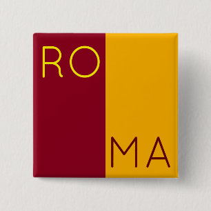 Flag of city of Rome, Italy 15 Cm Square Badge