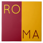 Flag of city of Rome, Italy Ceramic Tile<br><div class="desc">Coat of Arms - without crown - of the city of Rome,  Italy.

Attribution of image: By Ssolbergj - Own work,  CC BY-SA 3.0,  https://commons.wikimedia.org/w/index.php?curid=33201691.</div>