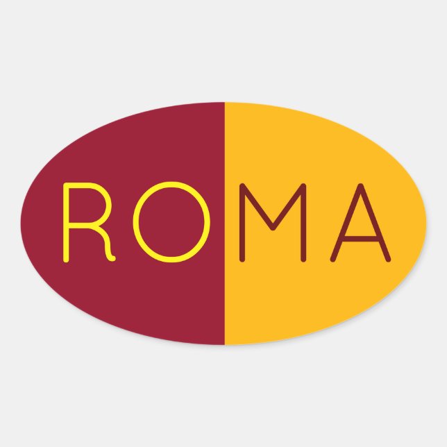 Flag of city of Rome, Italy Oval Sticker (Front)