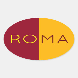 Flag of city of Rome, Italy Oval Sticker