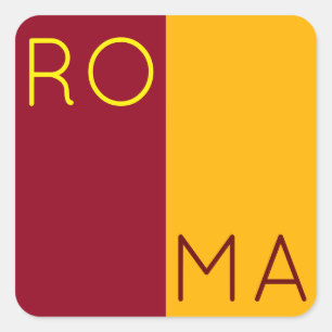 Flag of city of Rome, Italy Square Sticker