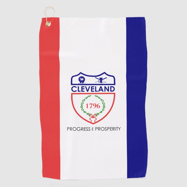 Flag of Cleveland, Ohio  Golf Towel (Front)