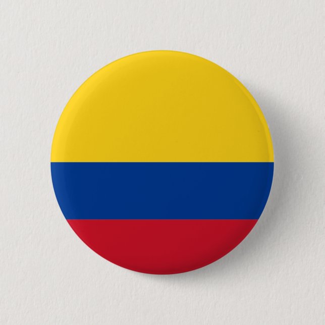 Flag of Colombia 6 Cm Round Badge (Front)