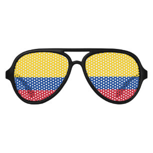 Flag of Colombia Bandera De Colombia Aviator Sunglasses