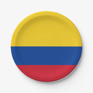 Flag of Colombia Bandera De Colombia Paper Plate