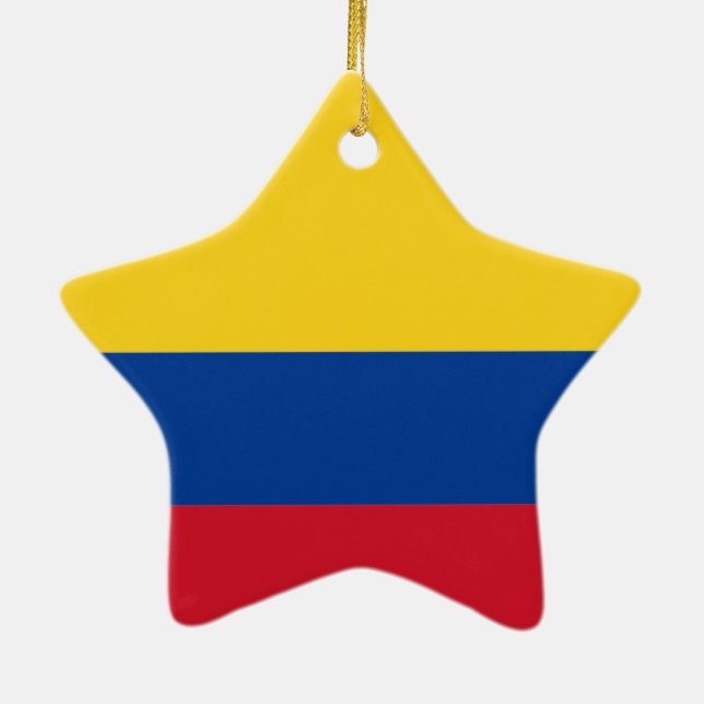 Flag of Colombia Ceramic Ornament (Back)