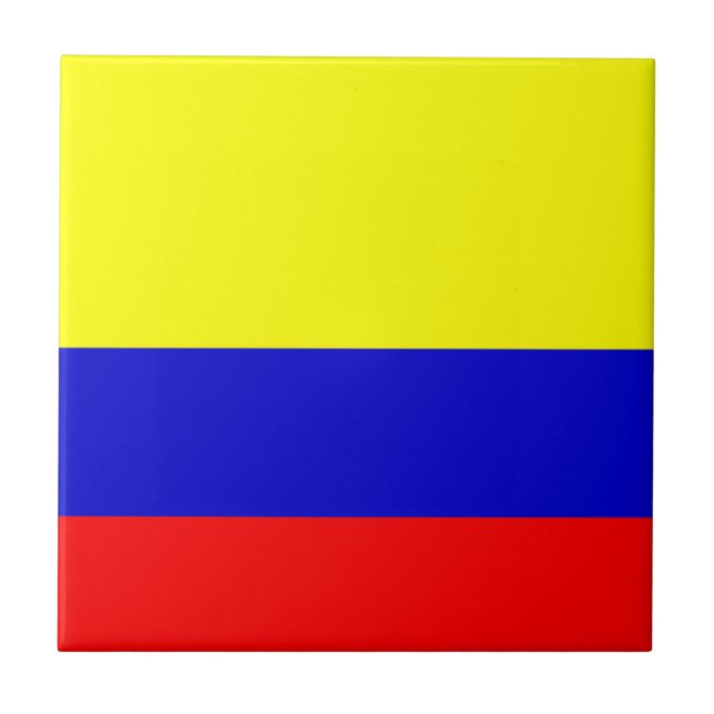 Flag of Colombia Ceramic Tile (Front)