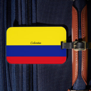Flag of Colombia, labelled Luggage Tag