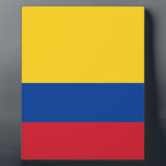 Flag of Colombia Plaque<br><div class="desc">Flag of Colombia - Tricolor Nacional</div>