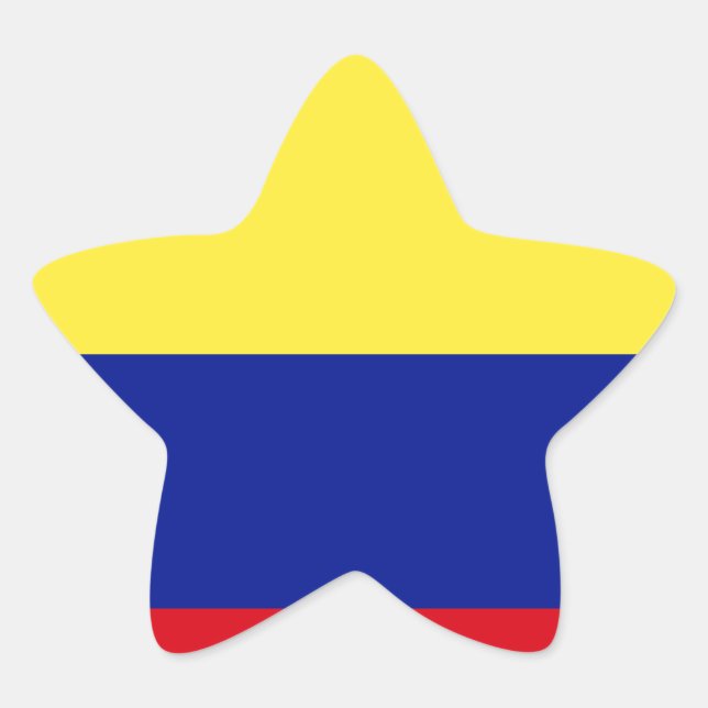 Flag of Colombia Star Sticker (Front)