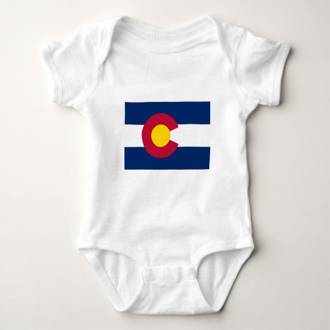 Flag Of Colorado Baby Bodysuit (Front)