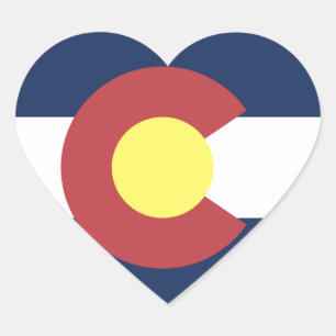 Flag of Colorado Heart Sticker