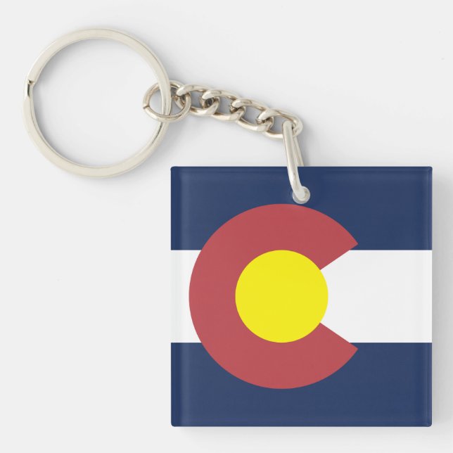 Flag of Colorado Key Ring (Front)