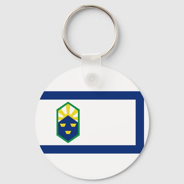 Flag of Colorado Springs, Colorado Key Ring (Front)